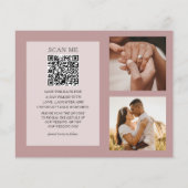 予算に優しいピンクのSave Our Dateフォトウェディング (裏面)