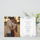 予算に優しいフラワー写真オールインワン結婚式招待状 (スタンド正面)