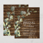 予算に優しいブライダルシャワーランチョン 緑のユーカリ (正面/裏面)