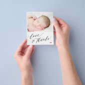 予算に優しいベビーシャワーのお礼の写真 チラシ (手)