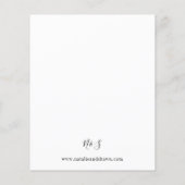 予算に優しいベージュの秋の花柄結婚式 チラシ (裏面)