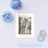 予算に優しいミニマリスト結婚式写真感謝カード チラシ (シングル)