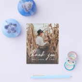 予算に優しいモダンでシンプルな結婚式の写真のお礼 チラシ (シングル)