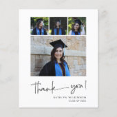 予算に優しいモダンな卒業お礼カード チラシ (正面)