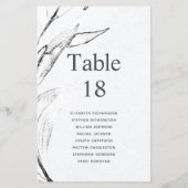 予算に優しいモノクログラフィックリーフェイジの席次表 (裏面)