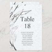 予算に優しいモノクログラフィックリーフェイジの席次表 (正面/裏面)