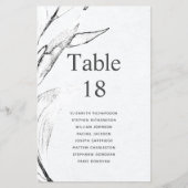 予算に優しいモノクログラフィックリーフェイジの席次表 (正面)