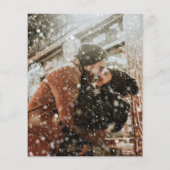 予算に優しいモミの木の写真 冬のワンダーランドの結婚式 (裏面)