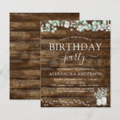 予算に優しいユーカリのラスティックな結婚前のお祝いの照明 (正面/裏面)