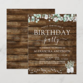 予算に優しいユーカリのラスティックな結婚式前のお祝いの照明 (正面/裏面)