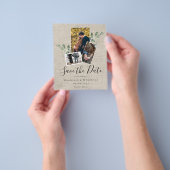 予算に優しいユーカリ バルーン 結婚式 Save The Date チラシ (手)