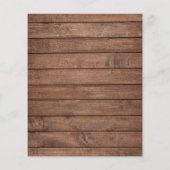 予算に優しいラスティックウッドメイソンジャー結婚式招待状 (裏面)