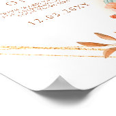 予算に優しいラスティックパンプキン ブライダルシャワーサイン ポスター (角)