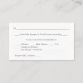 予算に優しいルシックユーカリデュオ 2SM 出席返信カード 緑 エンクロージャーカード (裏面)