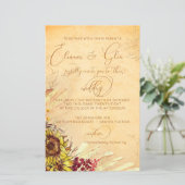 予算に優しいルースチックボヘミアンスタイルのひまわりウェディング (スタンド正面)