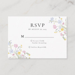 予算に優しいロココ調の花の紋章の結婚式RSVP エンクロージャーカード