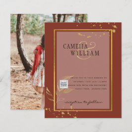 予算に優しい写真ウェディング招待状 Save the Date
