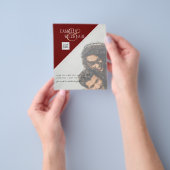 予算に優しい写真付き結婚式招待状 保存日付 QRコード チラシ (手)