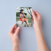 予算に優しい写真 卒業帽 カリグラフィー ありがとうございます チラシ (手)