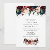 予算に優しい冬の花のウェディング招待状のフライヤー 招待状 (正面/裏面)