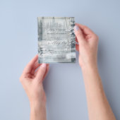 予算に優しい冬の雪の松林の結婚式招待状 チラシ (手)