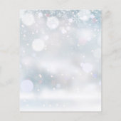 予算に優しい冬の雪の結晶スクリプト ウェディングインビテーション (裏面)