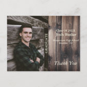 予算に優しい卒業のお知らせとお礼 ポストカード (正面)