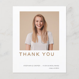 予算に優しい卒業写真カード ゴールド 卒業お礼