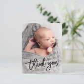 予算に優しい手書き写真ベイビー感謝カード (スタンド正面)