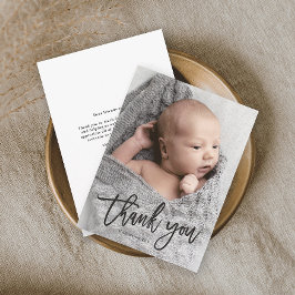 予算に優しい手書き写真ベイビー感謝カード