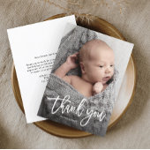 予算に優しい手書き写真ベイビー感謝カード