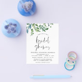 予算に優しい春のブライダルシャワーグリーン チラシ (シングル)