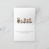 予算に優しい森の水彩ベビーシャワー サンキューカード (内部)