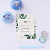 予算に優しい植物のグリーン・招待状 チラシ (シングル)