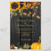 予算に優しい秋のQRコード招待状 結婚式の案内 (正面)