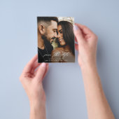 予算に優しい結婚式の写真セーブ・ザ・デート チラシ (手)