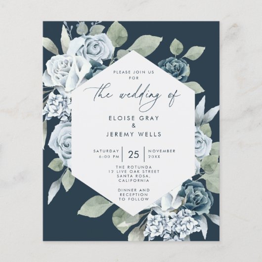 予算に優しい結婚式の招待状 | フライヤー (正面)