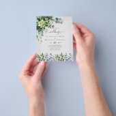 予算に優しい結婚式の招待状 保存版 - 緑豊かな チラシ (手)