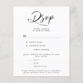 予算に優しい結婚式の簡単な食事オプション 受付 チラシ (正面)