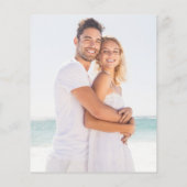 予算に優しい虹色のコンフェッティ写真ウェディング招待状 (裏面)