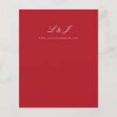 予算に優しい赤いカリグラフィーの結婚式のフライヤー チラシ (裏面)