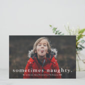 予算に優しい面白いイケナイ3枚の写真のクリスマスカード (スタンド正面)