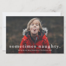 予算に優しい面白いイケナイ3枚の写真のクリスマスカード