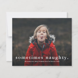 予算に優しい面白いイケナイ3枚の写真のクリスマスカード