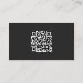 予算に優しい黒銀めのめ石ダークウェディングQRコード エンクロージャーカード (裏面)