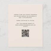 予算に優しい3枚の写真 ベージュのQRコード付きSave the Date (裏面)