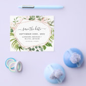 予算に優しい おしゃれなグリーンとユーカリの幾何学模様 チラシ (シングル)