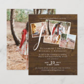 予算に優しい ウェディングのライブストリーミングと 仮想の写真招待状 (正面/裏面)