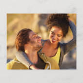 予算に優しい エレガント ダスティーローズ フォト ウェディング 招待状 (裏面)