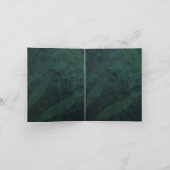 予算に優しい　オールインワンの　ラスティックエメラルドグリーンウェディング サンキューカード (内部)